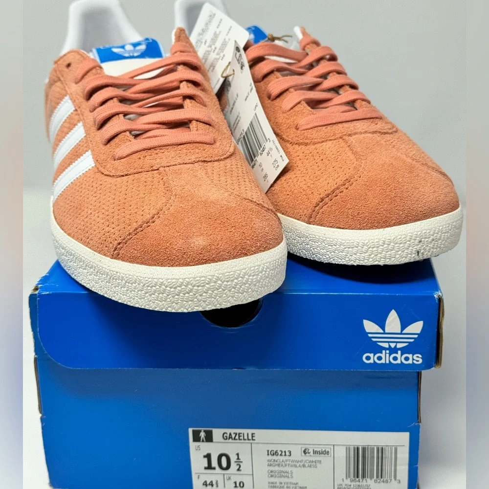 NEW Adidas Gazelle Wonder Clay White Men’s Size 10.5 IG6213 Sneaker IN BOX $90
